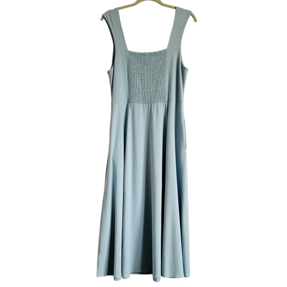 NWT Able Fit & Flare Supima Cotton Dress Light Blue, Size XL - Picture 3 of 10